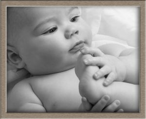 Black-and-White Baby Portrait